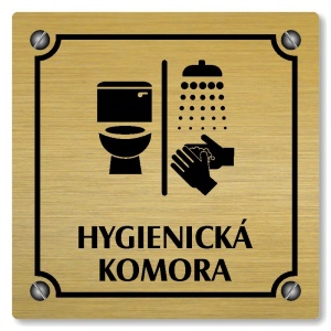 Hygienická komora, 100x100mm, zlatá, Kansas